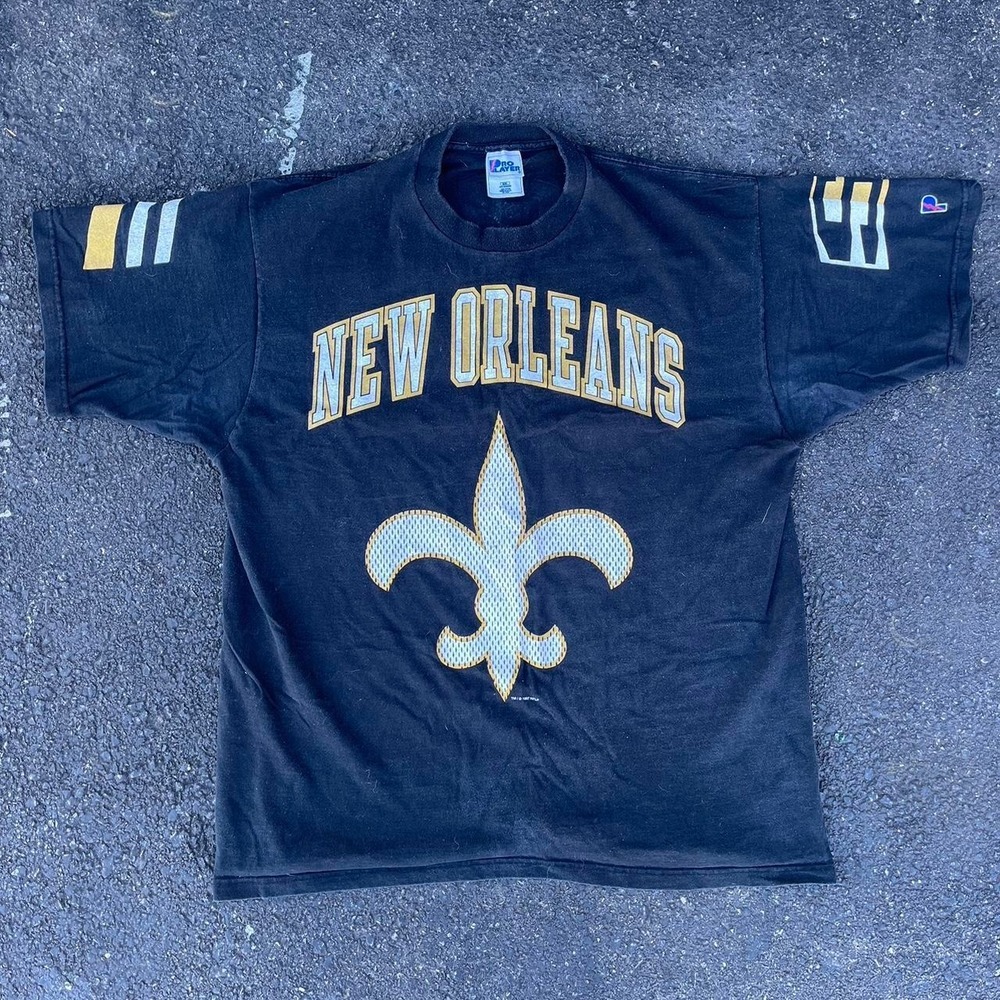 1990s NFL Pro Line New Orleans Saints AOP Graphic shirt size XXL